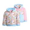 Disney Toddler Girls Winter Coat - Reversible Quilted Hooded Puffer Jacket - Insulated Faux Fur Lined Jacket for Girls (2T-8), Size 3T, Princess Pink/Blue view 1