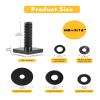 T Slot Bolts for Roof Rack Cross Bars, Platform, Cargo Basket, Stainless Square T Track Bolt Adapter to Secure Bike/Ski/Kayak Rack, Solar Panel, Awning, 4mm Thick view 2