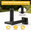 T Slot Bolts for Roof Rack Cross Bars, Platform, Cargo Basket, Stainless Square T Track Bolt Adapter to Secure Bike/Ski/Kayak Rack, Solar Panel, Awning, 4mm Thick view 4