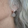 Ohio State Buckeyes Lydia Silver Earrings Jewelry Gift Licensed OSU view 2