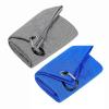 FZLMYANGNDQZ 2Pcs Tri-fold Golf Towels Set Absorbent Cleaning Towels Microfiber Waffle Pattern with Carabiner Clip for Hanging on Golf Club Bag(11.8''x11.8'',Blue+Grey) view 1