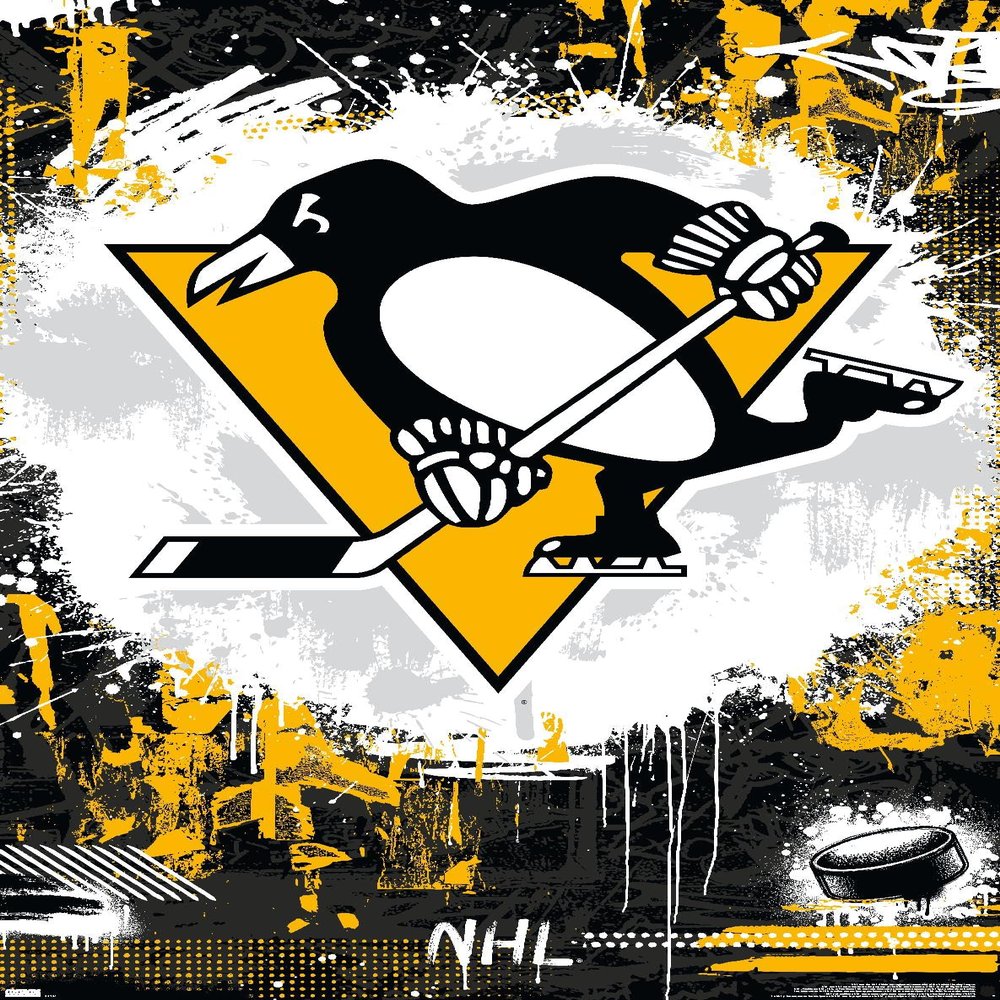 NHL Pittsburgh Penguins - Maximalist Logo 23 Wall Poster, 22.4L" x 14.7W", Premium Unframed Version