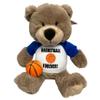Basketball Teddy Bear- Personalized 14 Inch Taupe Bear view 1