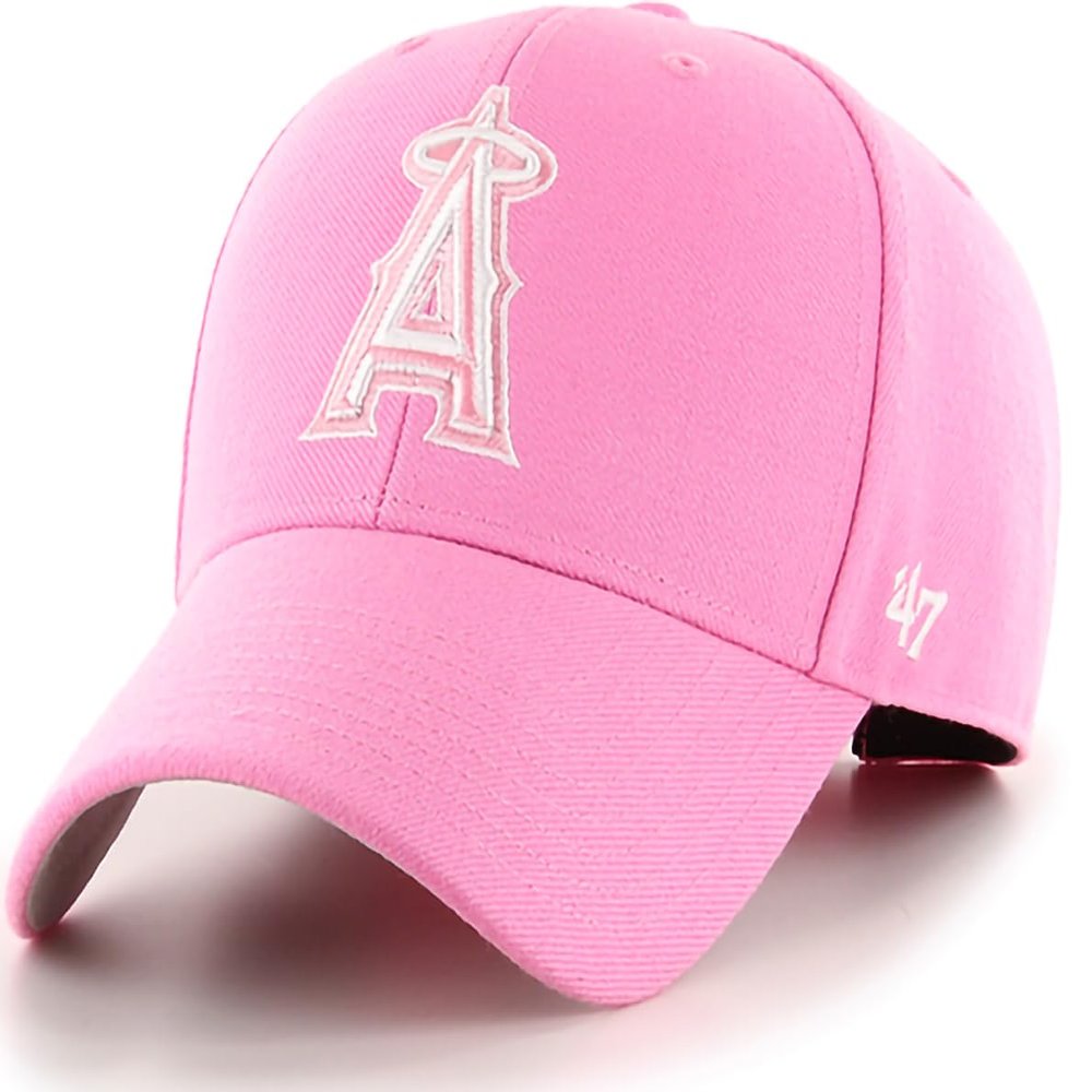 '47 MLB Rose MVP Adjustable Hat, Women's One Size Fits All (One Size, Los Angeles Angels)