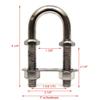 Boat Bow Eye | 4 1/4 x 3 Inch Stainless view 2
