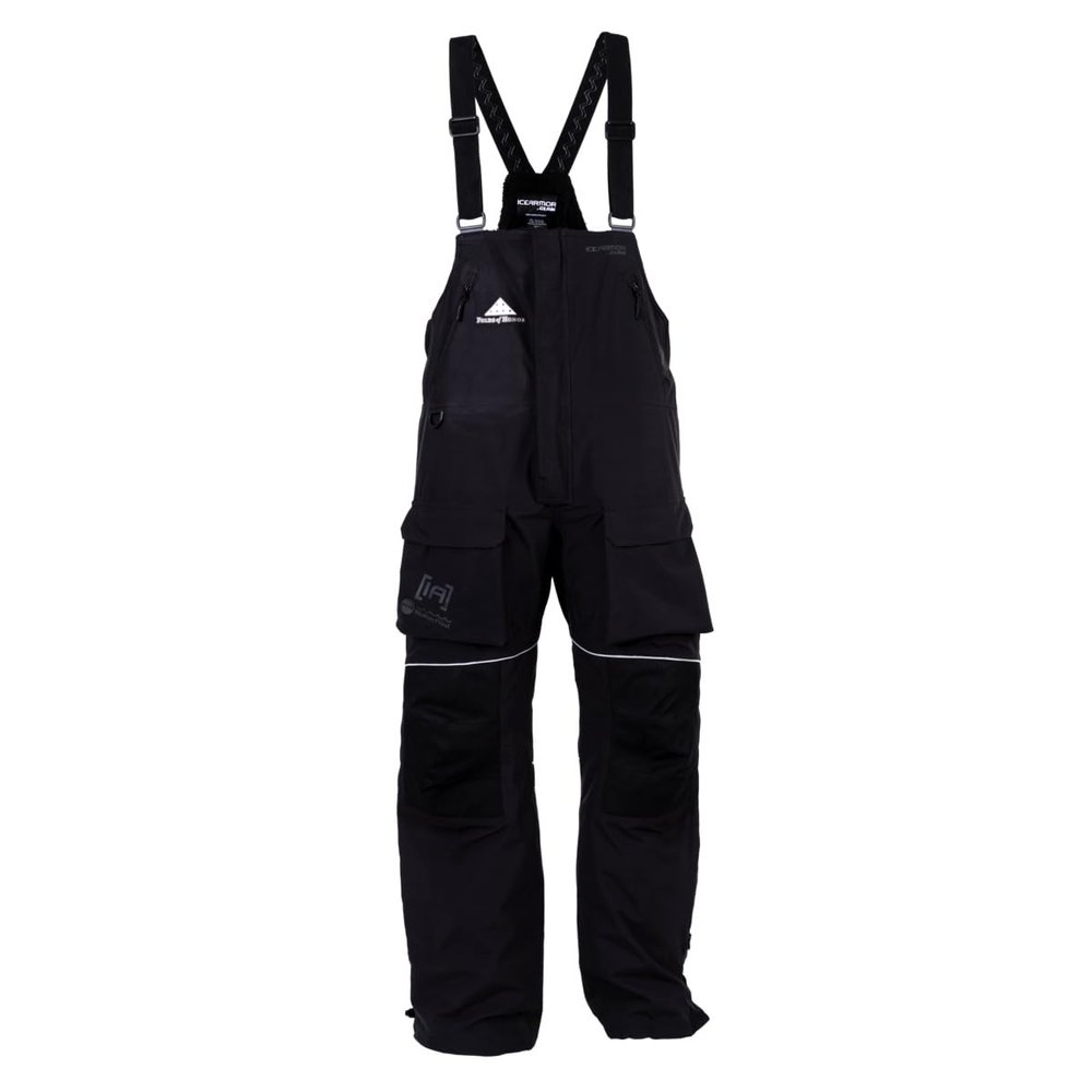 ICEARMOR by Clam Delta Float Bib Insulated, Waterproof Ice Fishing Bib with MotionFloat Technology Black/Black (3XL)