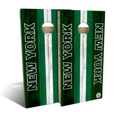 Slick Woody's Professional-Grade Cornhole Boards - 4'x2' Solid Wood Regulation Football Team Corn Hole Toss Game with 8 Resin Filled Bags