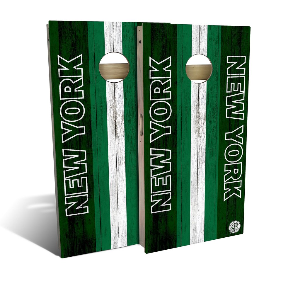Slick Woody's Professional-Grade Cornhole Boards - 4'x2' Solid Wood Regulation Football Team Corn Hole Toss Game with 8 Resin Filled Bags