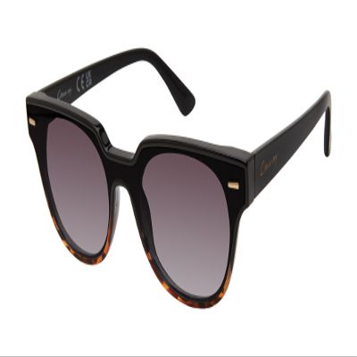 Circus NY by Sam Edelman Women's CC625 Vintage Cat Eye Round Sunglasses with UV400 Protection-Trendy Gifts for Her, 50 mm, Black & Tortoise
