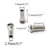 ZYAMY 12pcs 290mm/11.4inch 14G J Bend Bicycle 304 Stainless Steel Spokes with 12mm Nipples Cycle Spokes, Black view 2