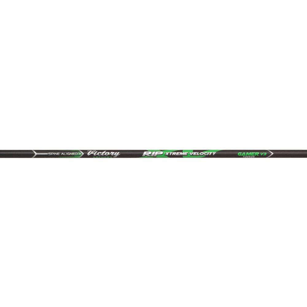 Victory Archery RIP XV 0.204" Small Diameter Hunting Arrow (Spine: 300, 12 Pack Bare Shafts, Straightness  0.001 - Gamer - Green)