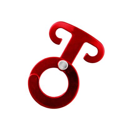 INOOMP 4Pcs Aluminum Alloy Guyline Cord Adjuster for Camping Tent Outdoor Activities Compact Rope Hanger Hook for Easy Tension Control and Secure Fixing Red
