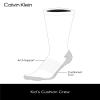 Calvin Klein Boys Crew Socks - 6 Pack Soft Stretch Performance Cushioned Comfort Mid Calf Athletic Socks for Boys, Size Medium, Navy/Grey/White view 3