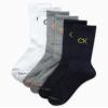 Calvin Klein Boys Crew Socks - 6 Pack Soft Stretch Performance Cushioned Comfort Mid Calf Athletic Socks for Boys, Size Medium, Navy/Grey/White view 4