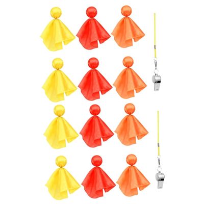 2 Sets Football Penalty Flag Soccer Tossing Flags Penalty Flags Supplies Portable Penalty Flags Referee Flags Soccer Match Tossing Flags Professional Penalty Flags Soccer Supplies