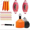 Biggz Flag Football Starter Kit - 48 Belts with (2) Junior Size Footballs and (2) Pumps + Bonus 25 Cones view 1