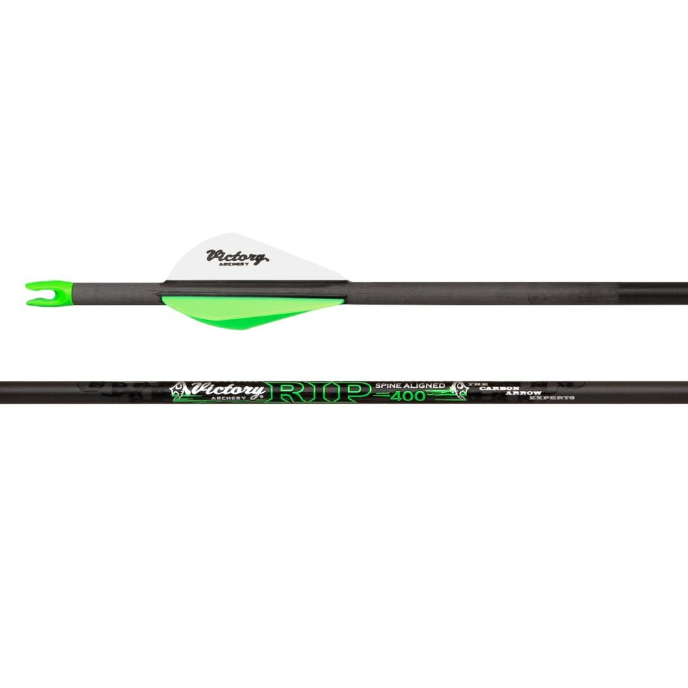 Victory Archery RIP 0.204" Fletched Arrow, 500 Spine, 6pk, Gamer, +/-.003