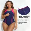 beautyin Women One Piece Zip Front Swimsuit Workout Water Aerobic Bathing Suit view 4