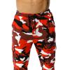 MESSIYO with Pocket Casual Jogging Elastic Men's Mid Waist Camouflage Sweatpants Men's Pants Pants Mens Big and Tall (Red-B, M) view 3