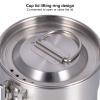 Backpacking Cup, 1L Outdoor Coffee Cup Camping Cooking Pot Backpacking Mug with Foldable Handle Lid for Hiking, Fishing view 3