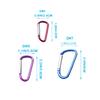 12Pcs Aluminum Carabiner D Ring, Includes Small 1.8" Carbineers, Medium 2.2" D Ring Clip, Biger 2.4" Multipurpose Carabiner Buckles (Each Size Randomly Mixed with 4 Colors). view 2