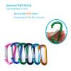 12Pcs Aluminum Carabiner D Ring, Includes Small 1.8" Carbineers, Medium 2.2" D Ring Clip, Biger 2.4" Multipurpose Carabiner Buckles (Each Size Randomly Mixed with 4 Colors). view 3