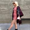CATCHY & CRAFTY Poncho Shawl Wrap Ruana Cardigan Stylish Cape for Women Open Front Sweater Holiday Gifts (Wine Plaid) view 4