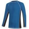 Mens Recycled Waffle Thermal Underwear Henley Top Long Sleeve Base Layer Set Crewneck Waffle Thermal Underwear Top and Bottom Set Dark Blue view 1