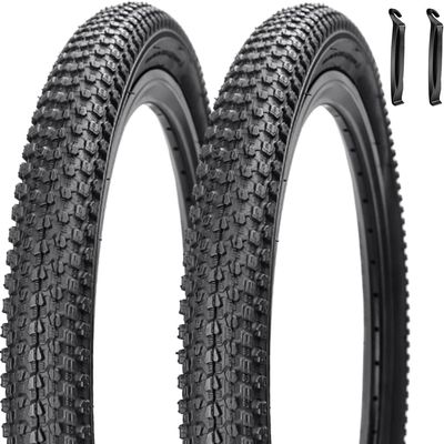 2 Pack Bike Tires 16"x2.125" Inch for Mountain Bicycle Tires with 2 Levers for Trail Road Park Bicycle