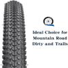 2 Pack Bike Tires 16"x2.125" Inch for Mountain Bicycle Tires with 2 Levers for Trail Road Park Bicycle view 3