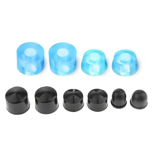 10Pcs Skateboard Truck Bushings Longboard PU Shock Absorber Bushings Washers Pivot Cups Outdoor Scooter Skateboard Accessories(Blue B)