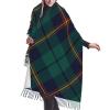 LMNSWDA Carmichael Clan Tartan Dark Green Plaid Women's Fashion Cashmere Feel with Tassel Large scarf warm party shawl Wraps view 1