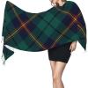 LMNSWDA Carmichael Clan Tartan Dark Green Plaid Women's Fashion Cashmere Feel with Tassel Large scarf warm party shawl Wraps view 3
