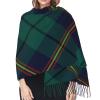 LMNSWDA Carmichael Clan Tartan Dark Green Plaid Women's Fashion Cashmere Feel with Tassel Large scarf warm party shawl Wraps view 4