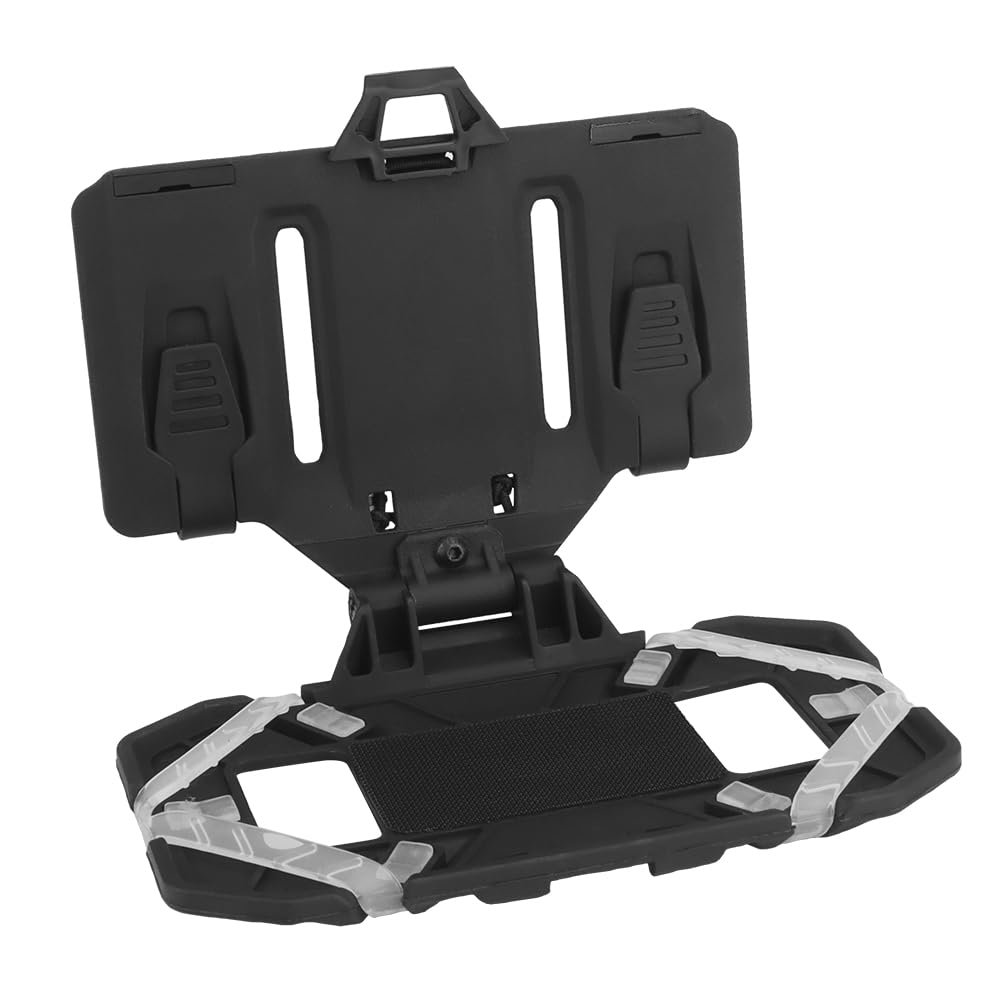 AOTUMUT Tactical Vest Phone Holder,Foldable Chest Phone Board Plate Carrier Navigation Board Molle Mount for Screen Size 4.7-6.7IN