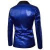 Men Sequins Floral Blazer Suit Jacket Dinner Prom Nightclub Wedding Shiny Sequin Blazer One Button Suit Jacket Shawl Lapel Tuxedo Party Dinner Prom view 3
