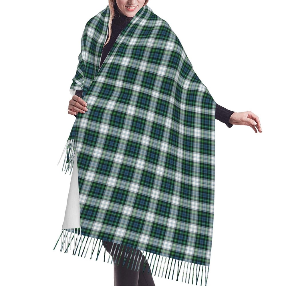 LMNSWDA Campbell Clan Dress Tartan Scottish Plaid Pattern Women's Fashion Cashmere Feel with Tassel Large scarf warm party shawl Wraps