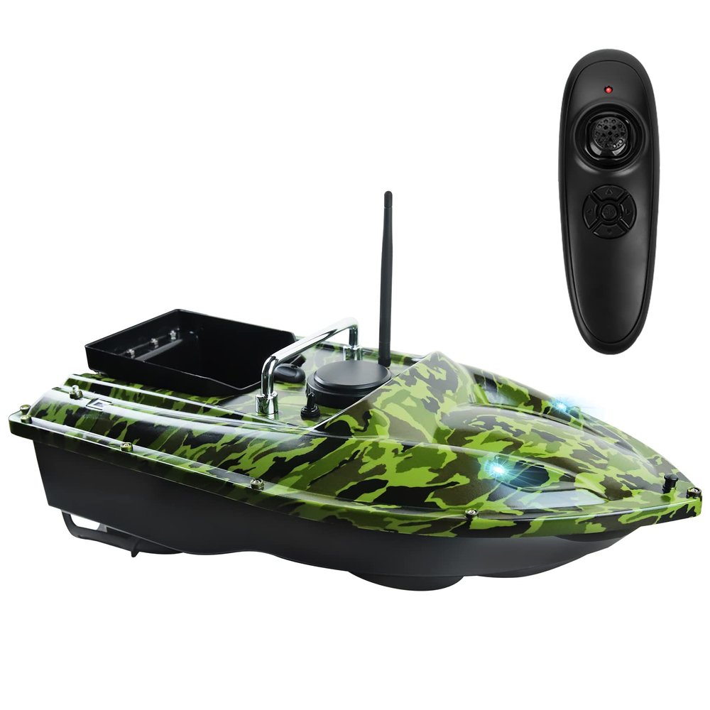 Bait Boat for Fishing RC Fishing Bait Boat for Carp Fishing - 546Yards Remote Control with 3.3lbs Loading (Camo Green)