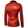 Men Shiny Sequin Blazer Tuxedo Party Dinner Prom One Button Suit Jacket One Button Sequin Dress Suit Jacket Party Festival Tuxedo Sport Coat view 3