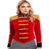 Moggemol Women's Circus Ringmaster Tassel Jacket Coat Velvet Victorian Tailcoat Party Costume B#Red01 X-Large view 2