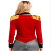 Moggemol Women's Circus Ringmaster Tassel Jacket Coat Velvet Victorian Tailcoat Party Costume B#Red01 X-Large view 4