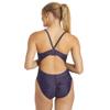 iSwim Swirl Thin Strap One Piece Swimsuit Womens' Competitive Swimwear, Training Fit, Quick Dry, UPF 50+, Lined & Chafe-Resistant - Purple - 26 view 3