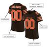 Custom Football Jersey Personalized Team Name Number Practice Jerseys Customized Football Shirt for Men Youth Women Brown,Orange view 2