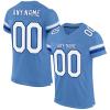 Custom Football Jersey Personalized Team Name Number Practice Jerseys Customized Football Shirt for Men Youth Women Powder Blue,White view 1