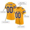 Custom Football Jersey Personalized Team Name Number Practice Jerseys Customized Football Shirt for Men Youth Women Gold,Blue view 2