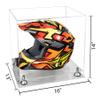 Better Display Cases Acrylic Motorcycle Motocross or Nascar Racing Helmet Display Clear Case, Silver Risers and Clear Base - 16" x 13" x 14" (A024/V61) view 2