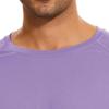 Men's Ice Silk Long Sleeve Shirts Quick Drying Breathable Undershirt Round Neck Sun Protection T-Shirt (Purple1,Small) view 2