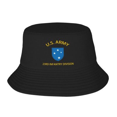 Us 23rd Infantry Division Veteran Stay Cool and Stylish with Our Trendy Bucket Hats - Perfect for Summer Fun and Outdoor Adventures Black