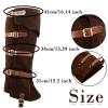Men's Medieval Boot Covers,Faux Leather Renaissance Pirate Costume Boots Cover,Halloween Costume Boots Cover for Men,Steampunk Boots Covers Knight Boot Covers Armor Leg Gaiters Cosplay Accessary view 2