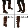 Men's Medieval Boot Covers,Faux Leather Renaissance Pirate Costume Boots Cover,Halloween Costume Boots Cover for Men,Steampunk Boots Covers Knight Boot Covers Armor Leg Gaiters Cosplay Accessary view 4